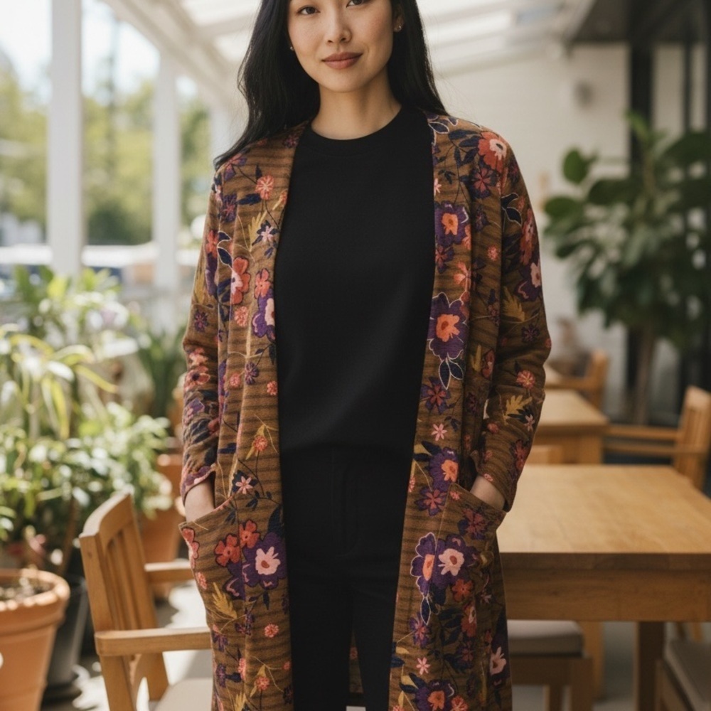 LuLaRoe Multicolor Floral Cardigan